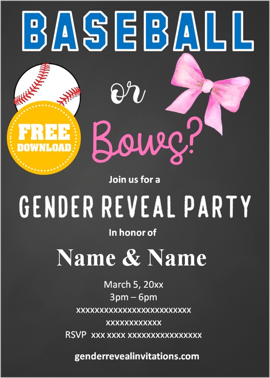 gender reveal baby shower invitations