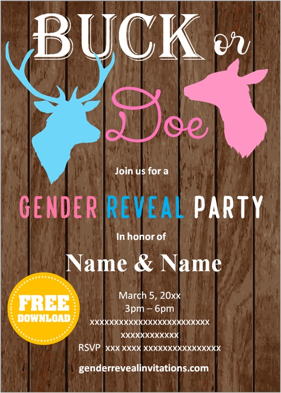 gender reveal online invitations