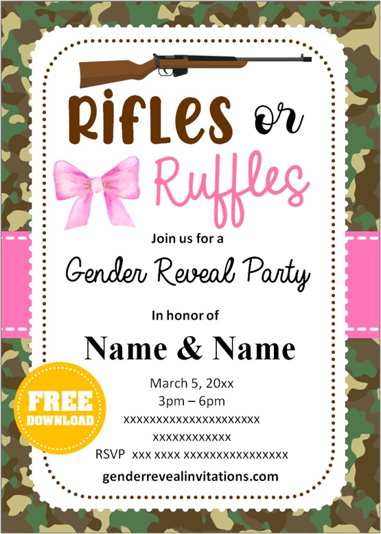 gender reveal invitations template