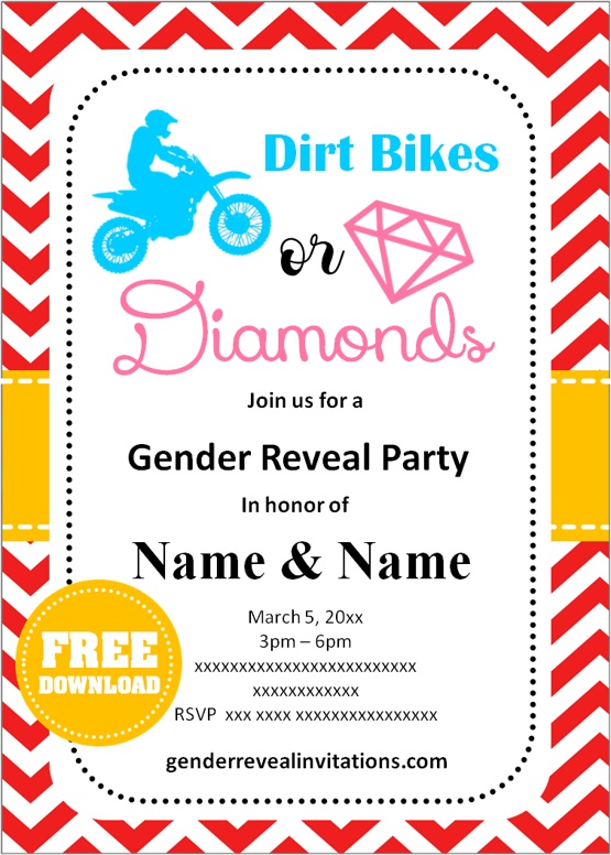 gender reveal invitations ideas