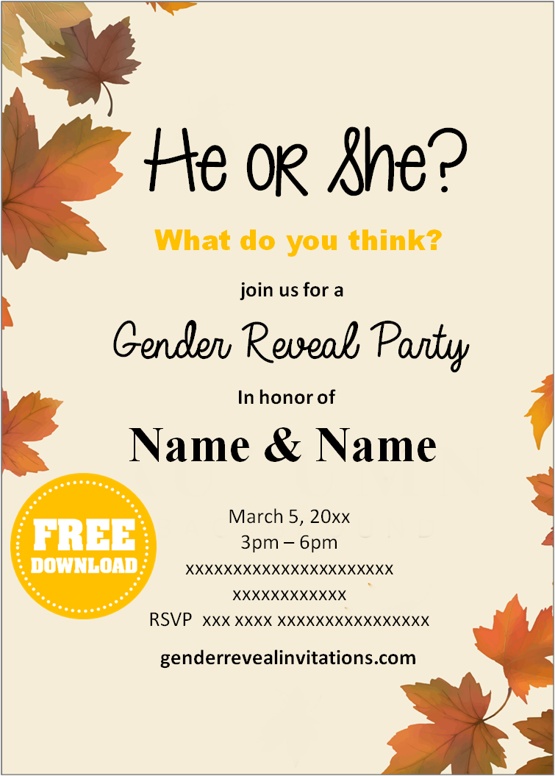 gender reveal party invitations