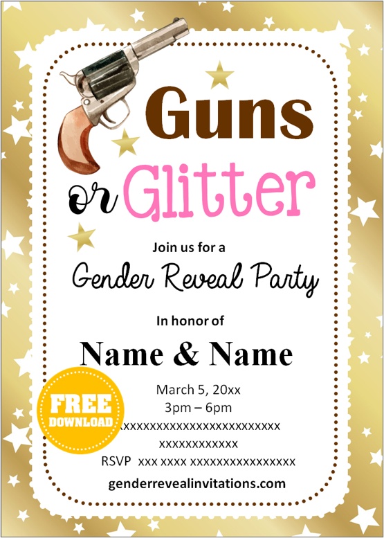 gender reveal party invitations