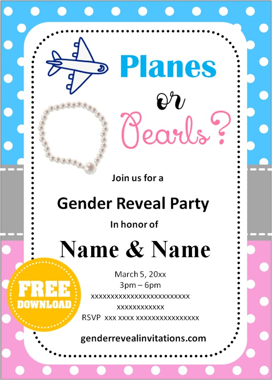 gender reveal online invitations