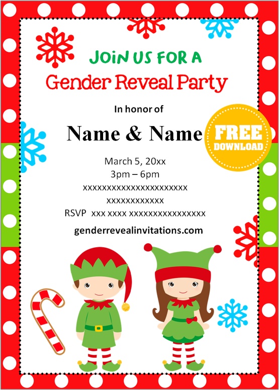 free gender reveal invitations