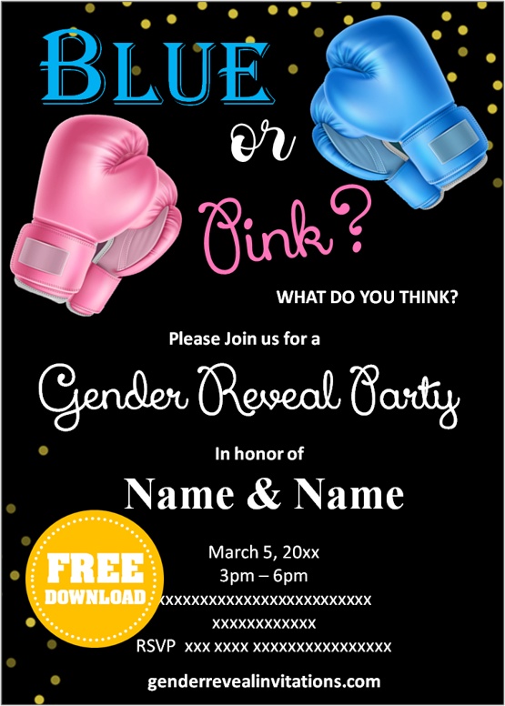 Boy Or Girl Box Gender Reveal invitations