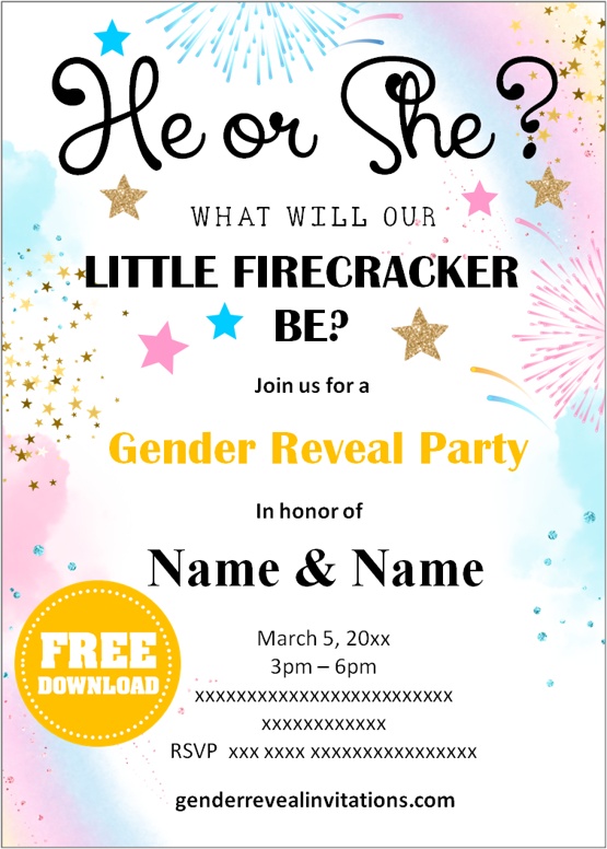 New Year themed gender reveal